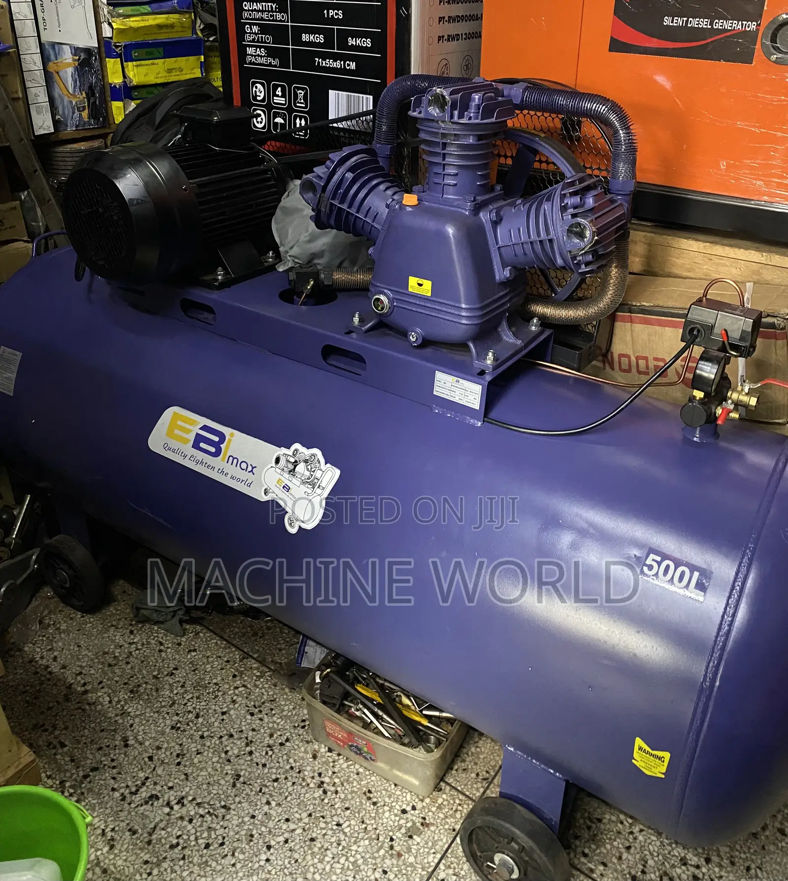 Ebi Max Air Compressor 500litres 3pharse