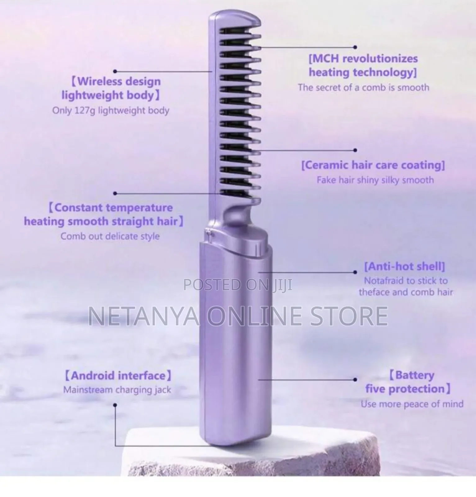 Rechargeable Portable Hair Straightener