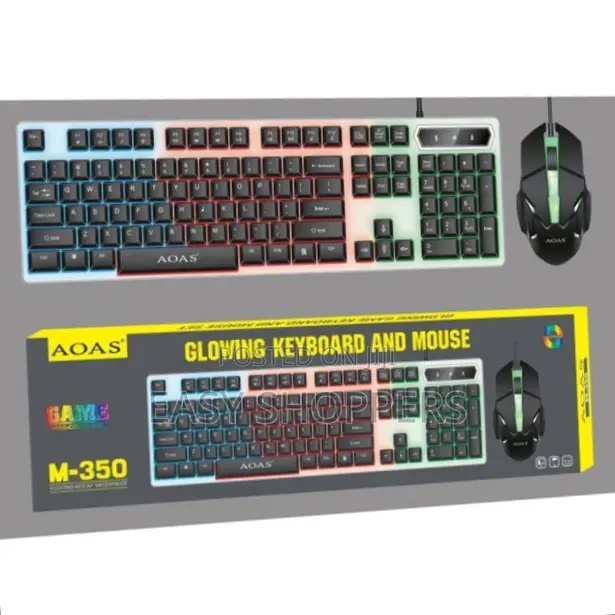 Keyboard and Mouse USB Wired Gamer Kit RGB M-350