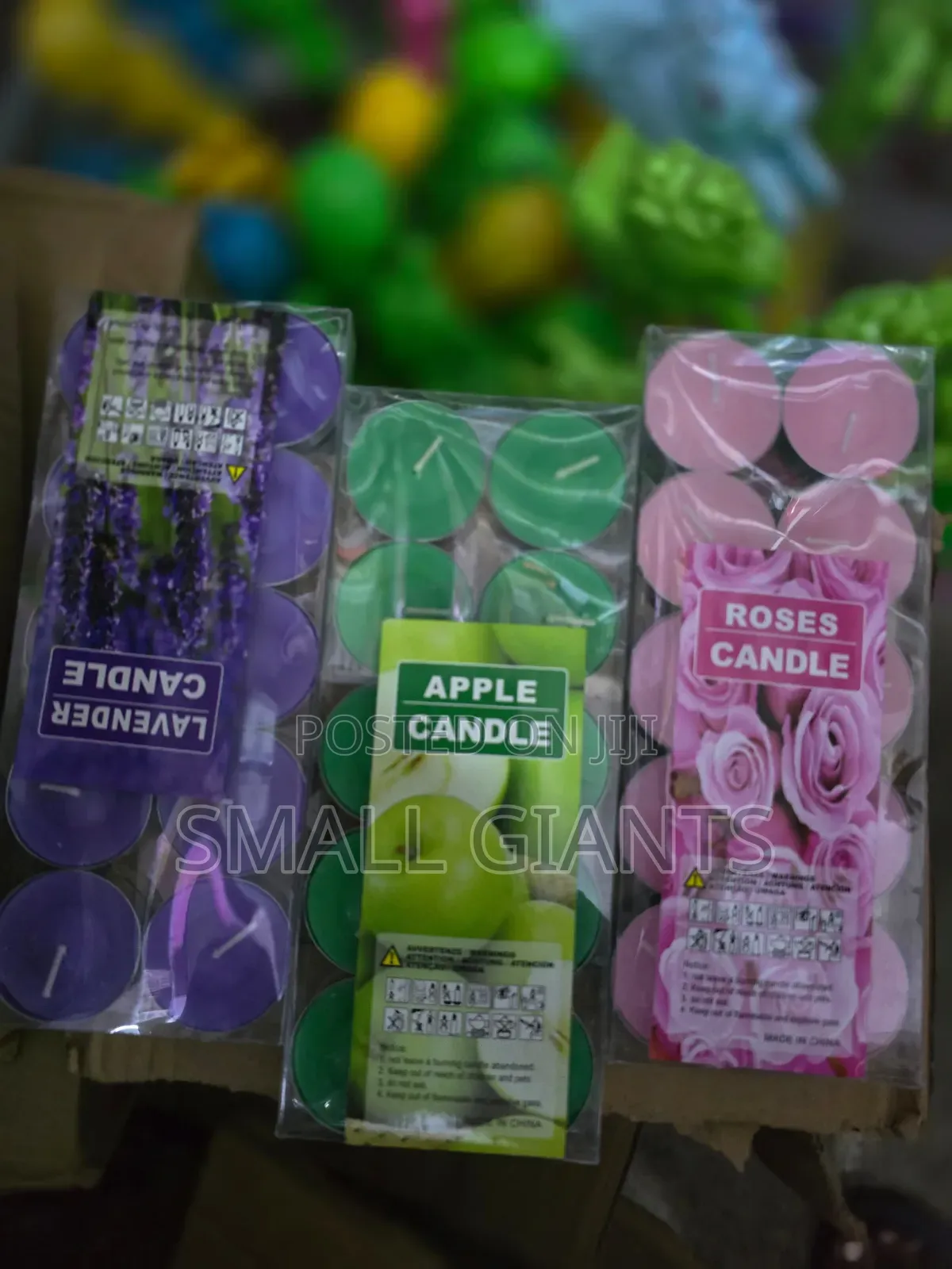10pcs Colorful Plain Thin- Thick Fragrant Aroma Candles