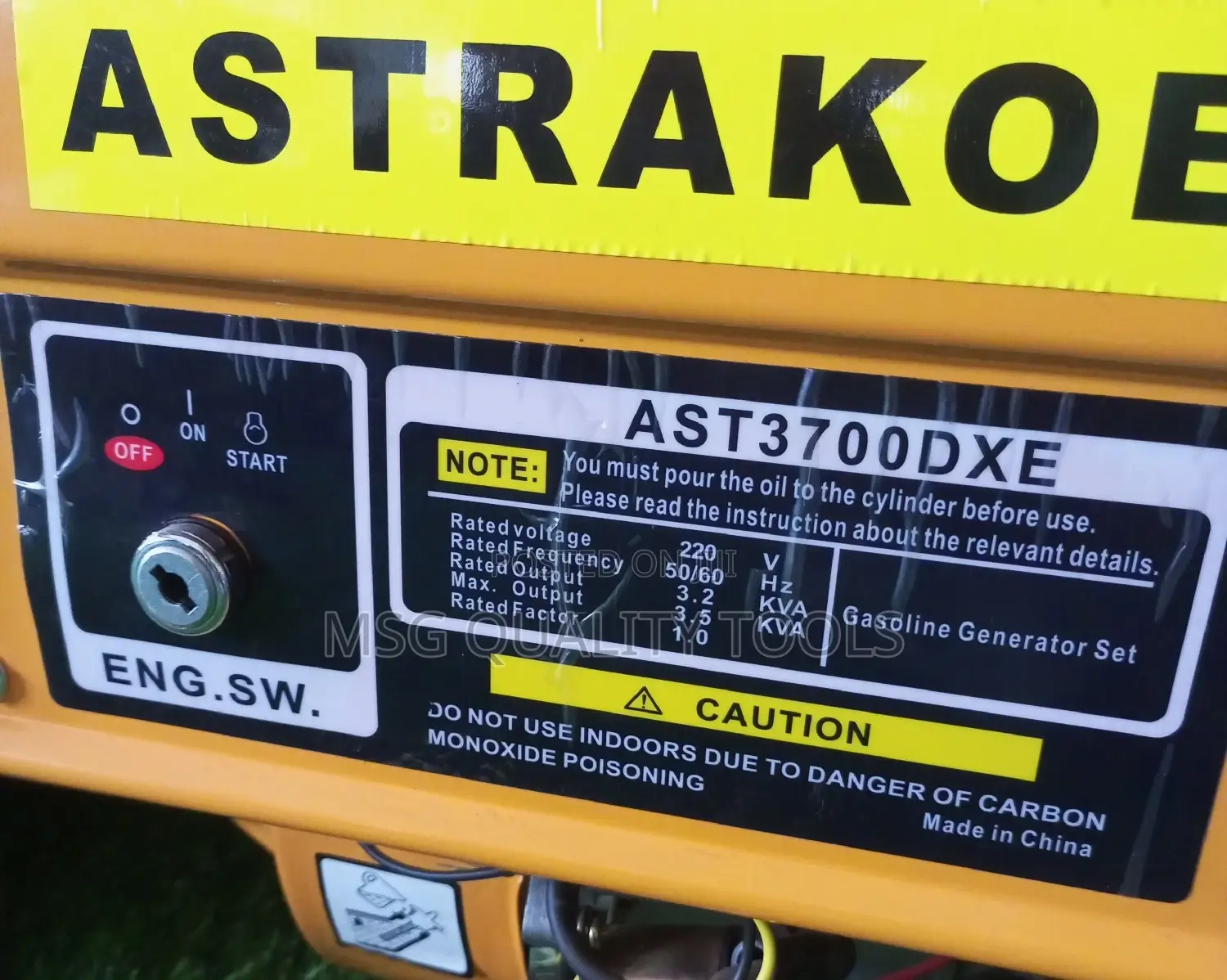 Astrakoera Generator 3700DXE