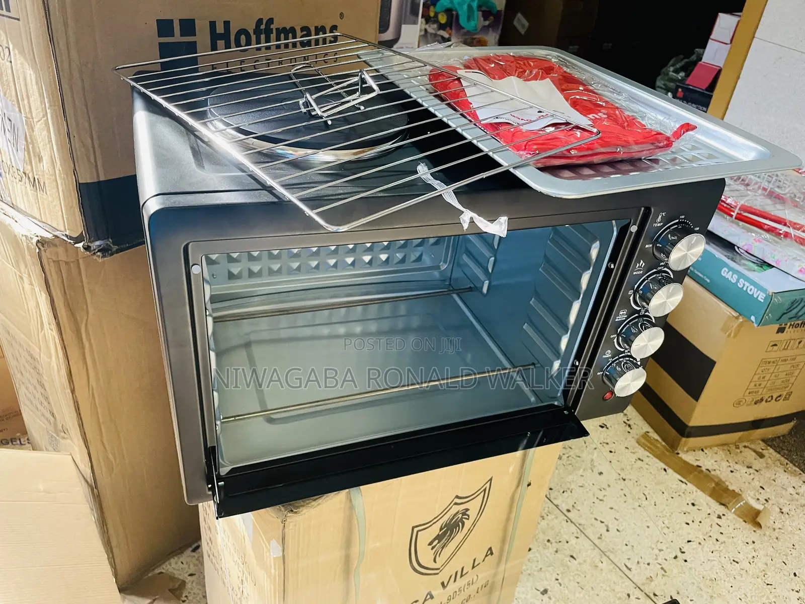 55L Hoffmans Electric Oven With 2 Hot Plates