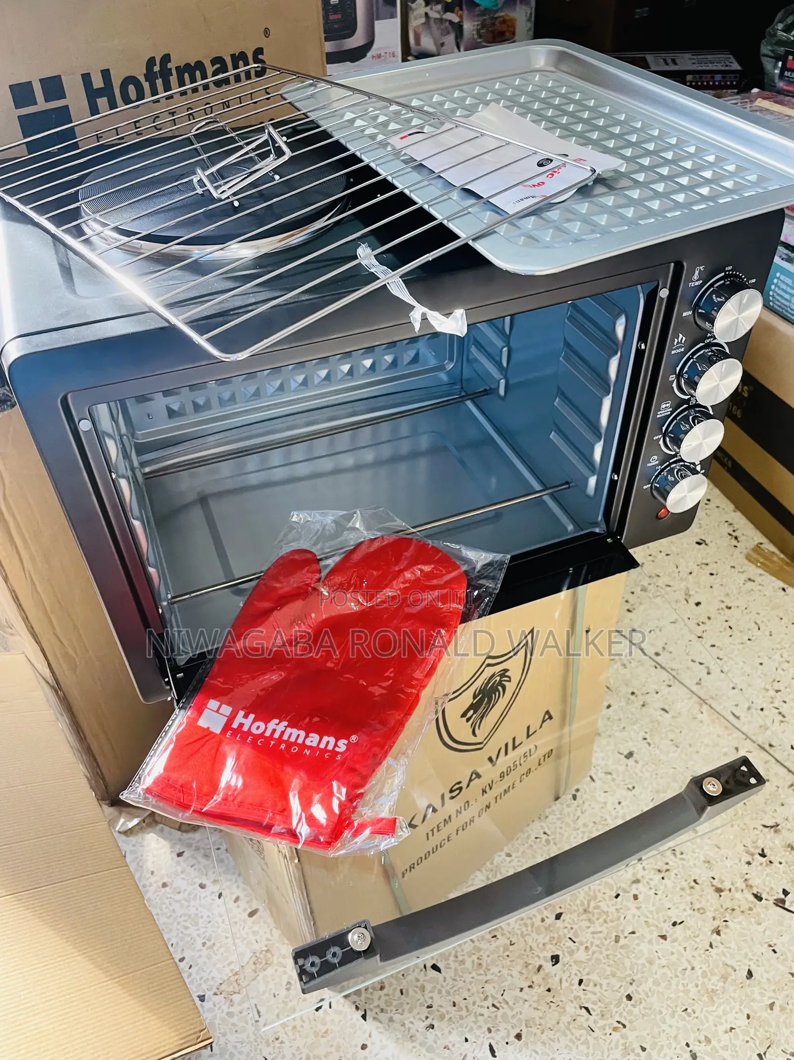 55L Hoffmans Electric Oven With 2 Hot Plates