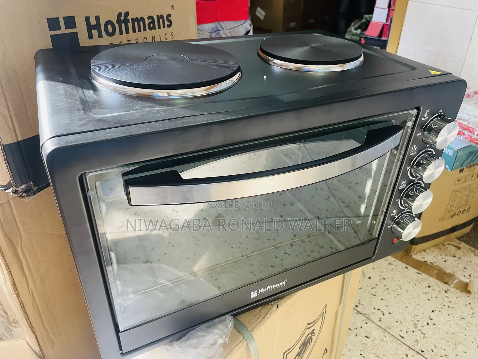 55L Hoffmans Electric Oven With 2 Hot Plates