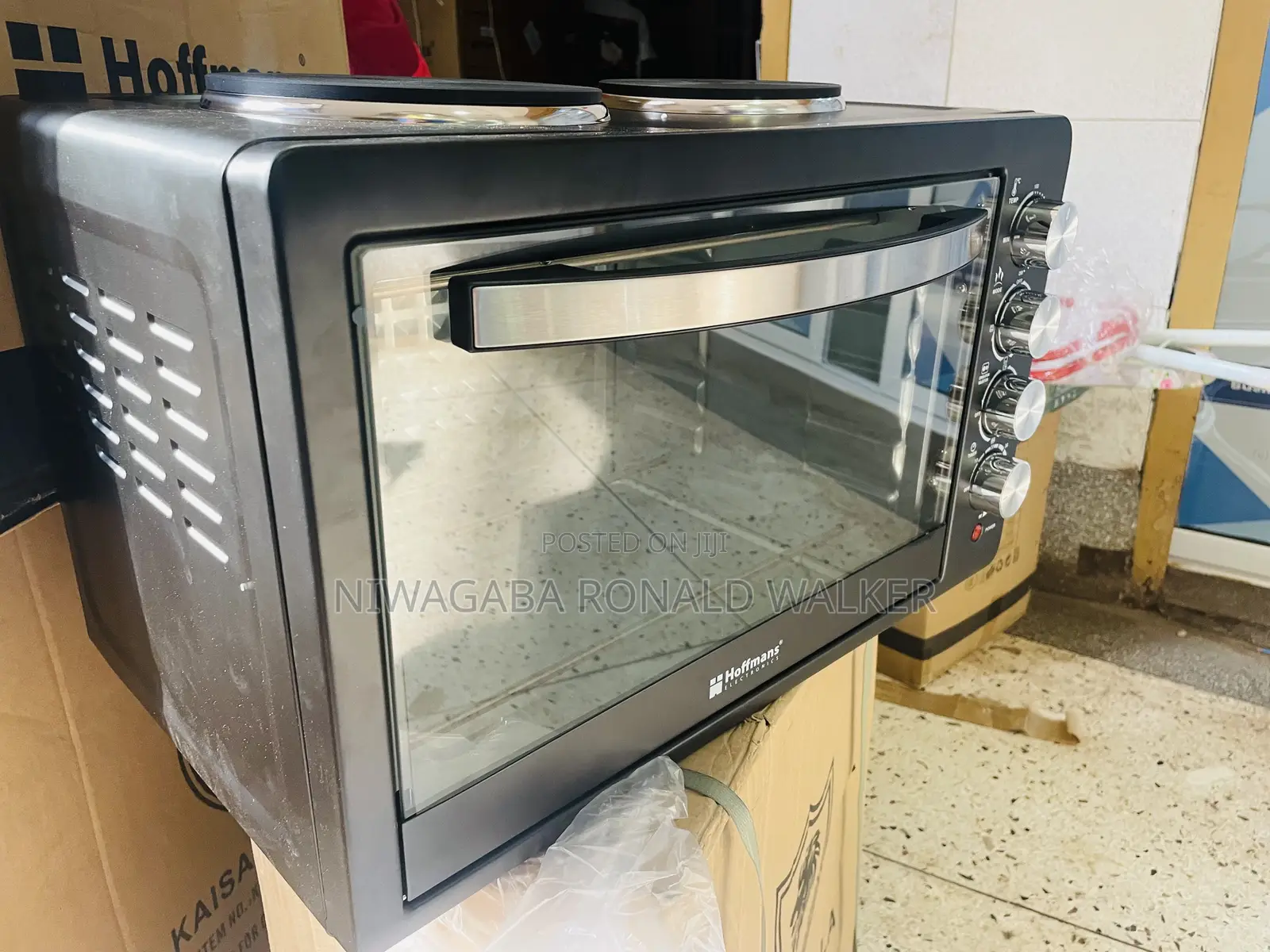 55L Hoffmans Electric Oven With 2 Hot Plates