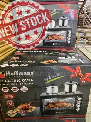 55L Hoffmans Electric Oven With 2 Hot Plates