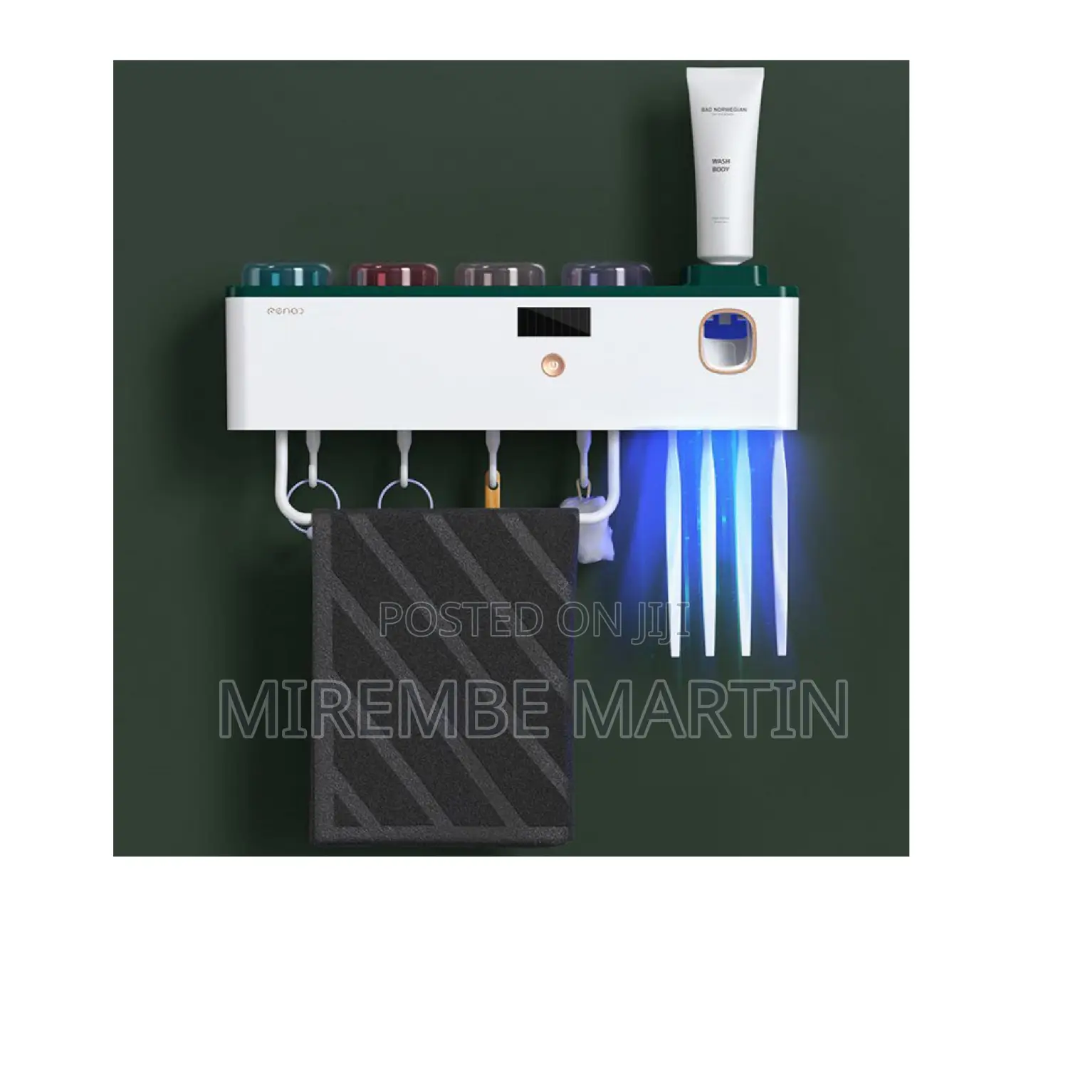 Smart Toothbrush Sterilizer, UV Smart Holder With 4 Cup.