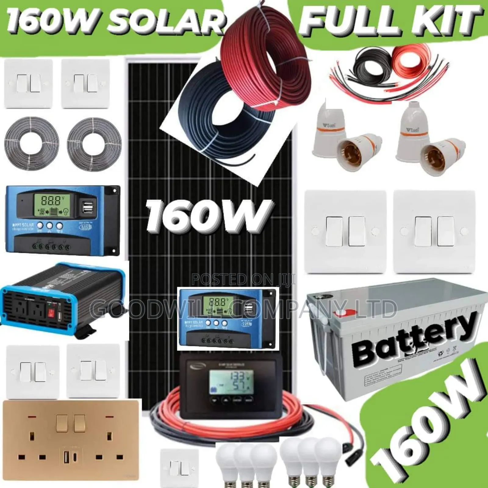 160w Solar Kit With German Solar Panel
