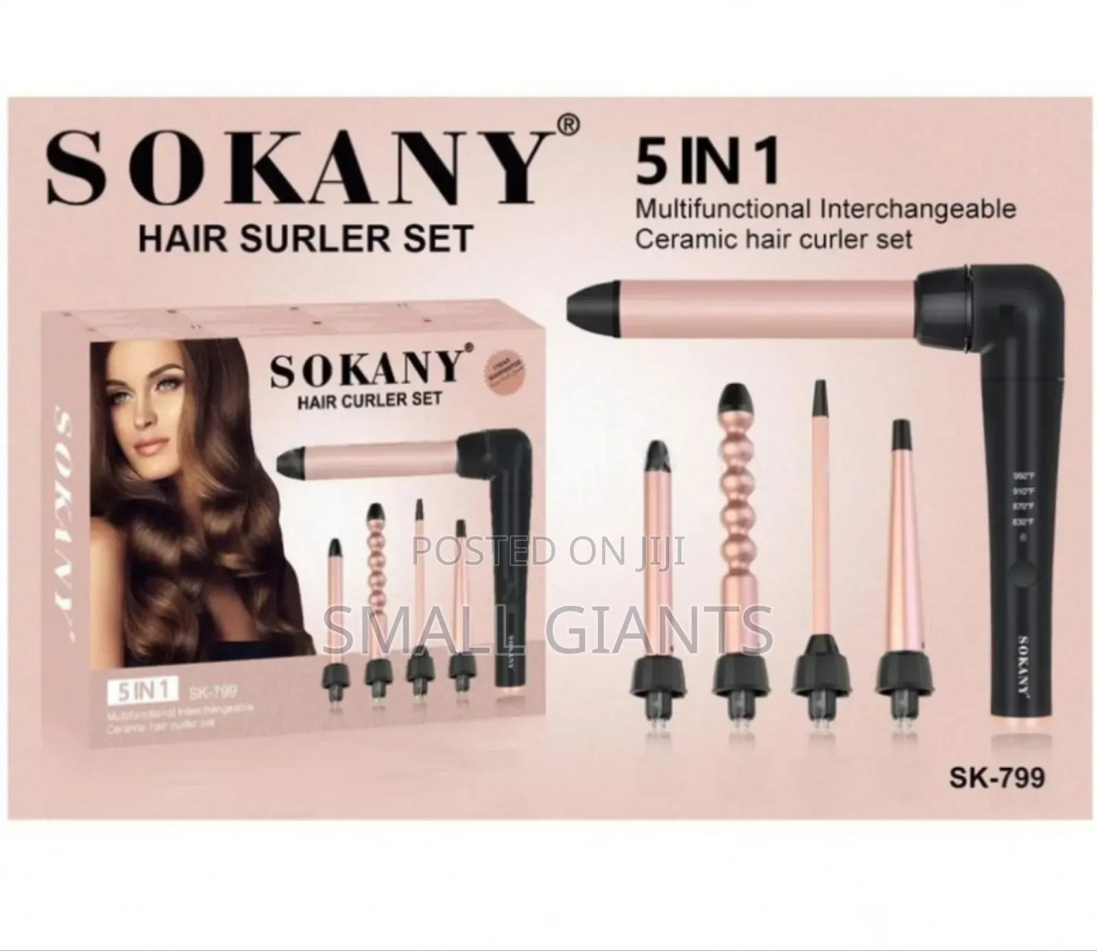 5in1 Multifunctional Interchangeable Ceramic Hair Curler Set