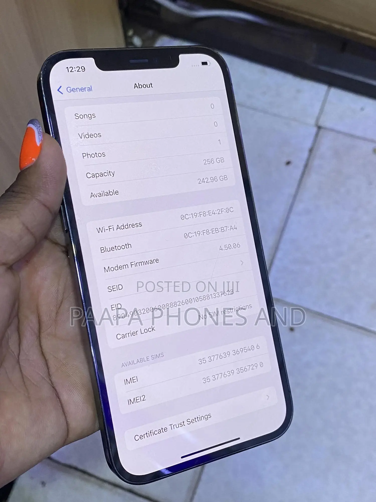 Apple iPhone 12 Pro Max 256 GB Black