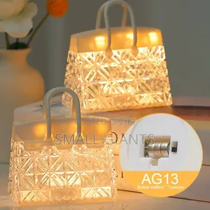 Crystal Transparent Small Bag Night Table Lamp