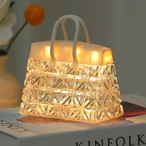 Crystal Transparent Small Bag Night Table Lamp