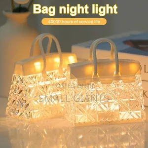 Crystal Transparent Small Bag Night Table Lamp