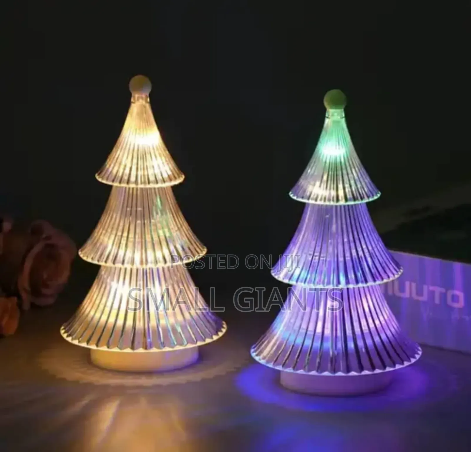 Crystal Christmas Tree Desktop Ornaments Small Table Lamp