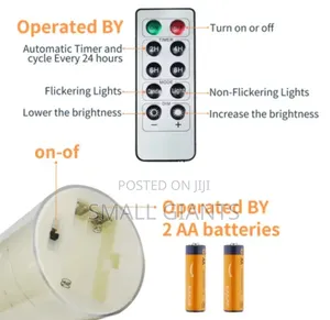 Glass LED Flameless Candle With Light String Remote Control