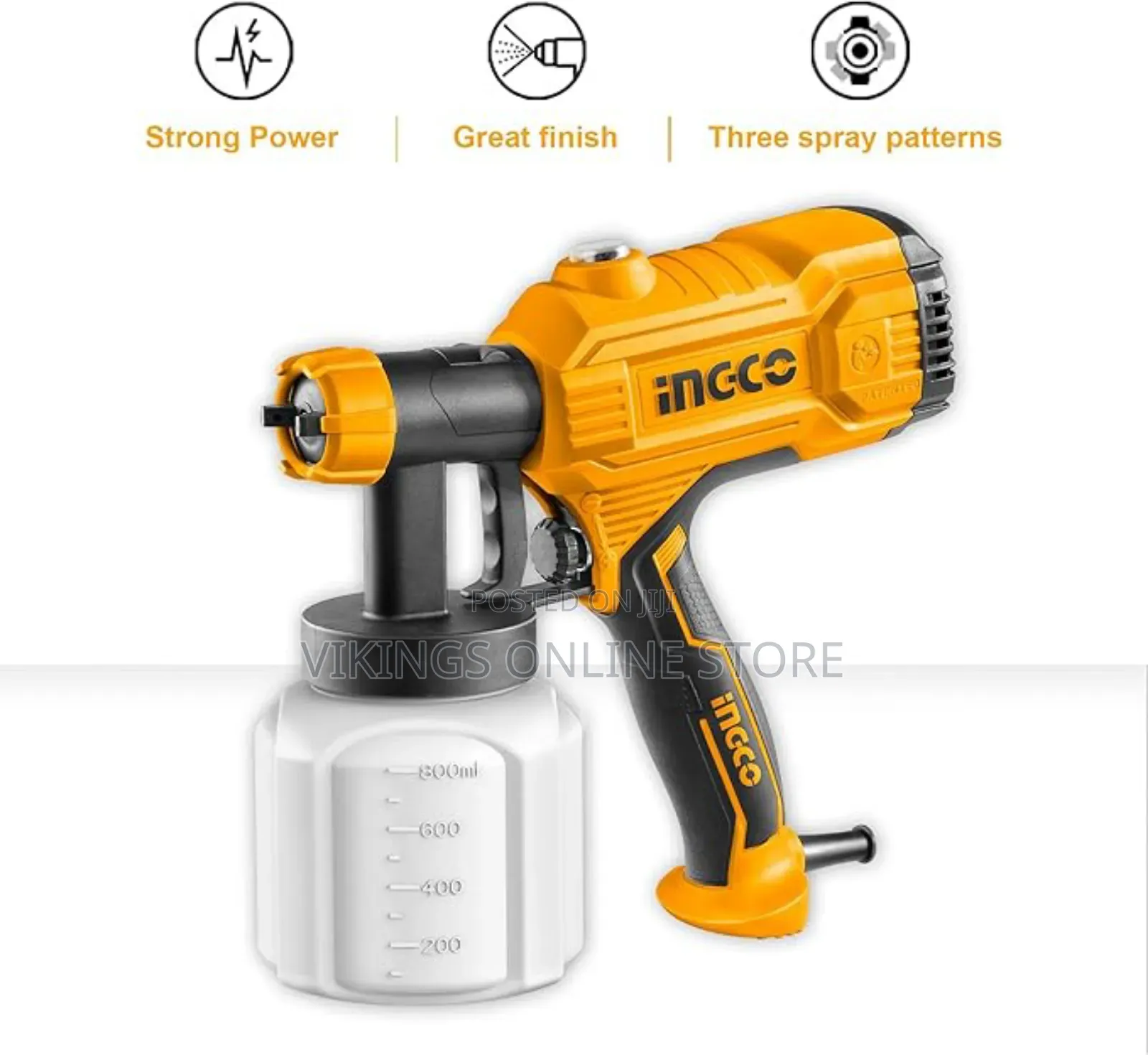 INGCO Paint Sprayer Corded Spray Gun 450W 800ml
