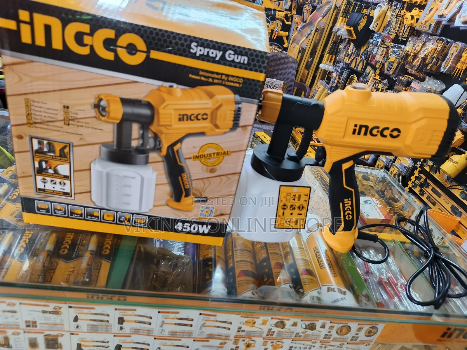 INGCO Paint Sprayer Corded Spray Gun 450W 800ml