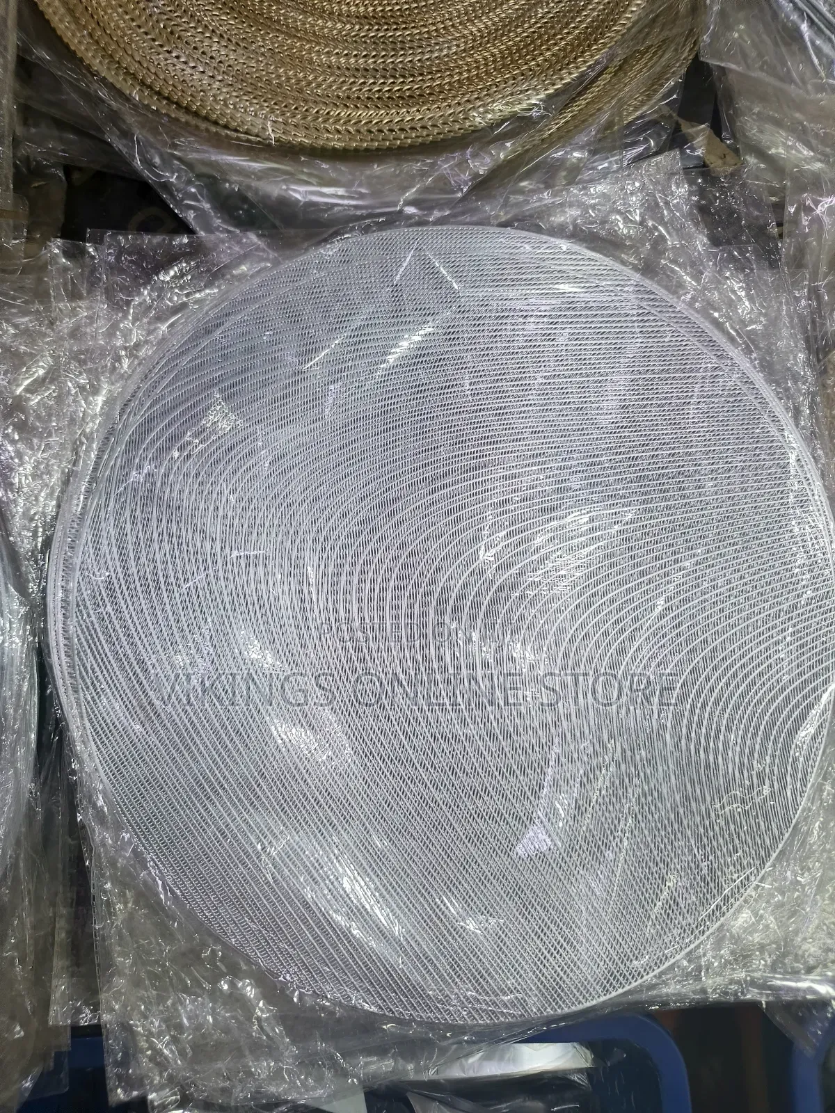 Silver Round Place Mats 38cm
