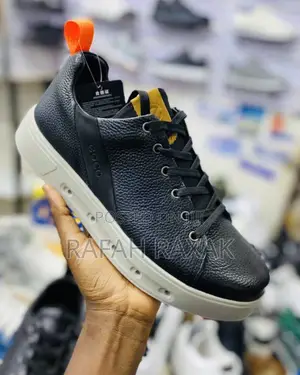 Original Men’S Black/Grey Ecco Casual Leather Shoes