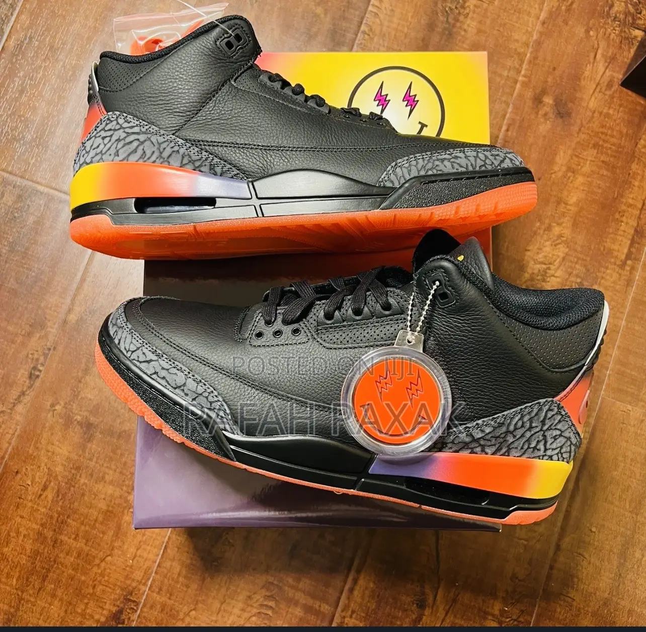 Original Unisex Air Jordan 3 Retro Balvin Rio Sneakers