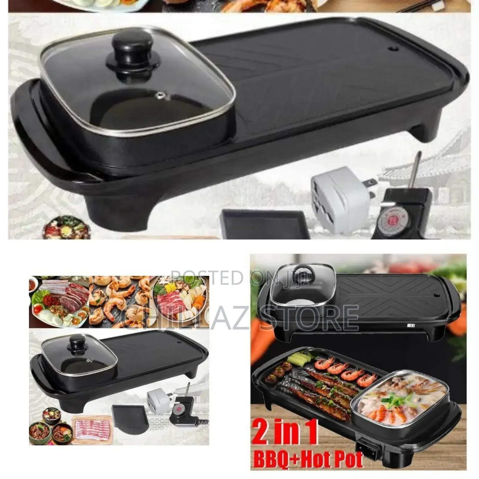 Electric 2 in 1 BBQ Hot Pot