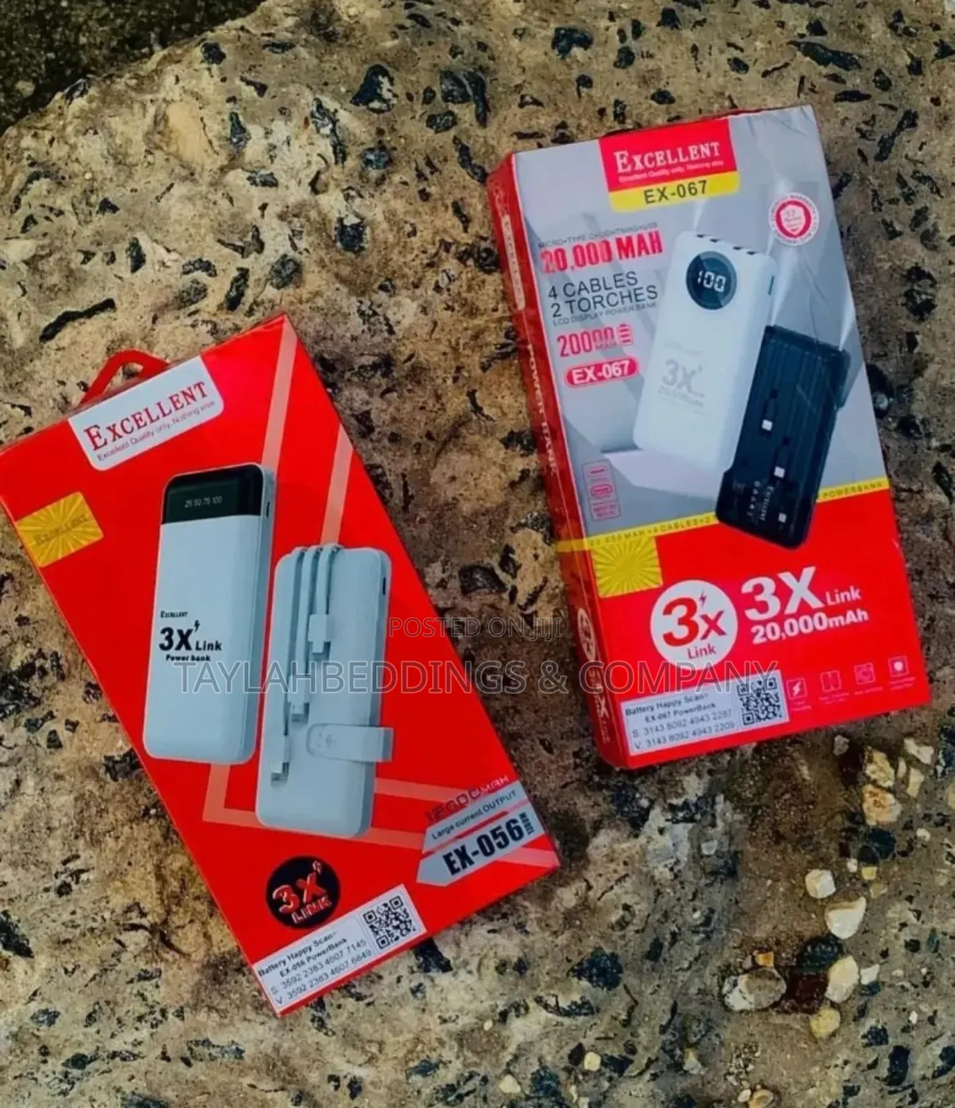 EXCELLENT Power Bank 20000 Mah With 4 Wire