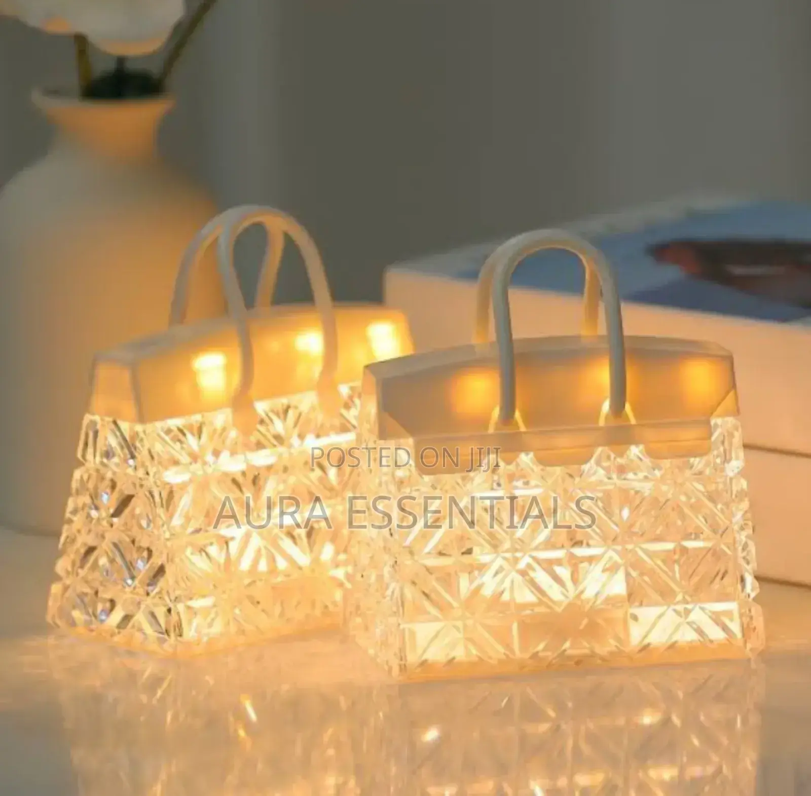 1pc Crystal Transparent Small Bag Night Light Lamp