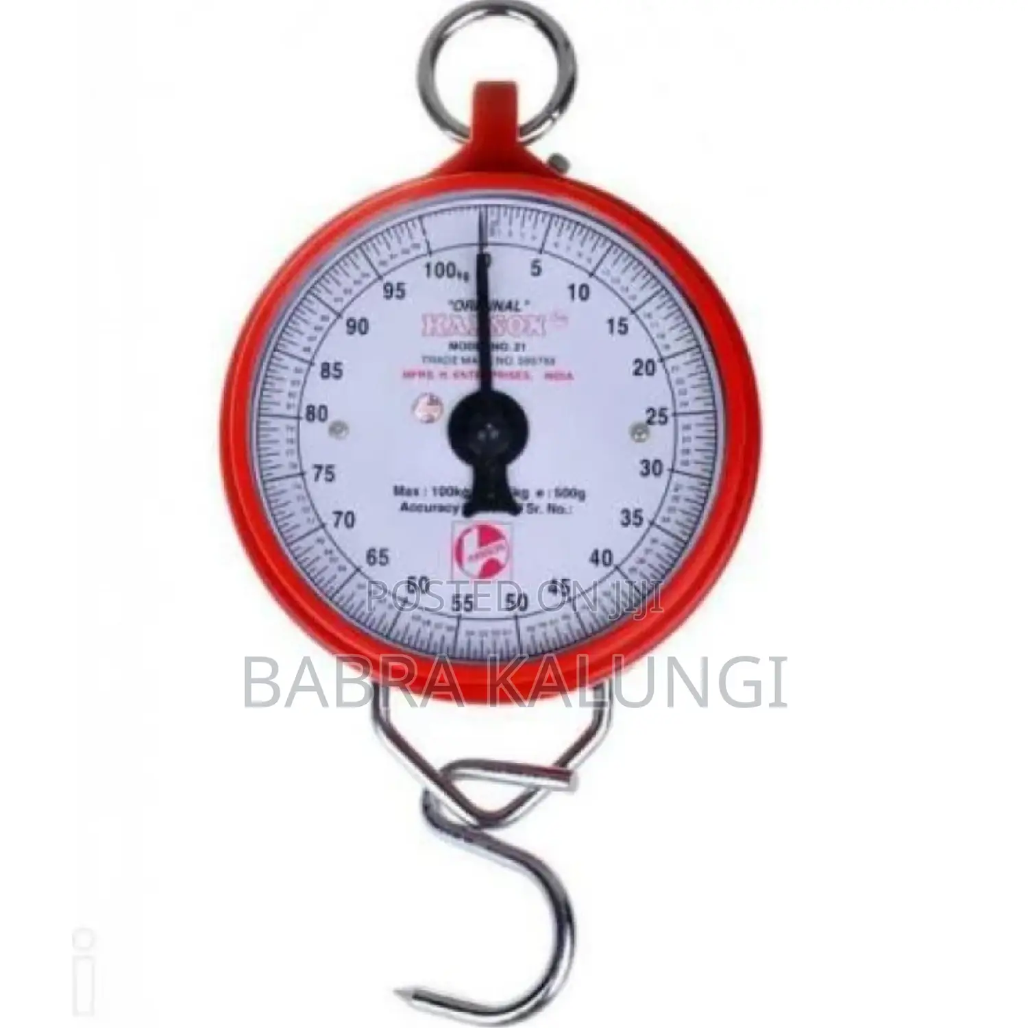 Hanson Heavy Duty Portable, Hook Type 100kg Weighing Scale