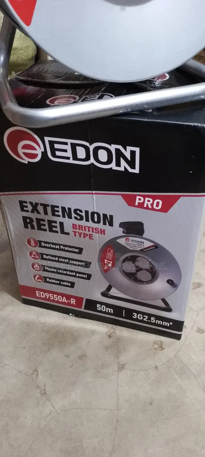 50m,(2.5mm Cable Extension Cable Reel,Heavy Duty/Industrial