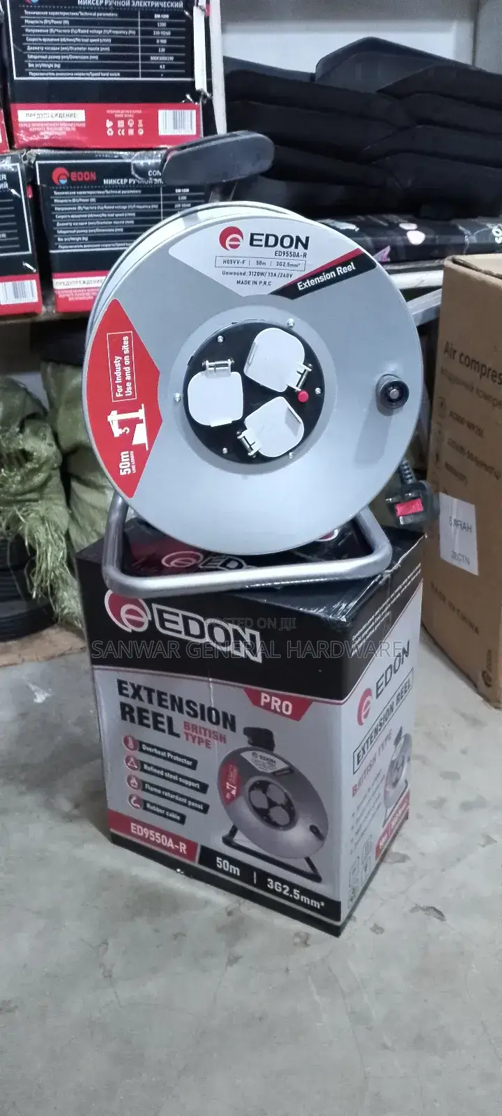 50m,(2.5mm Cable Extension Cable Reel,Heavy Duty/Industrial