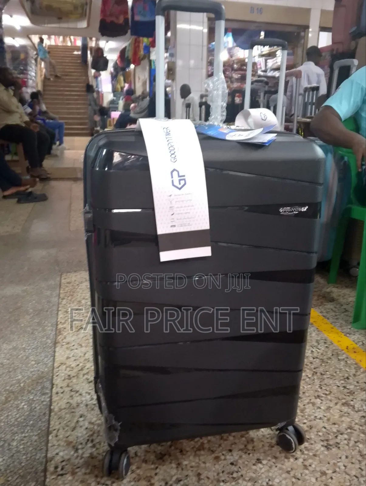 Pure Rubber Plastic Suitcases. Large. ( Black)