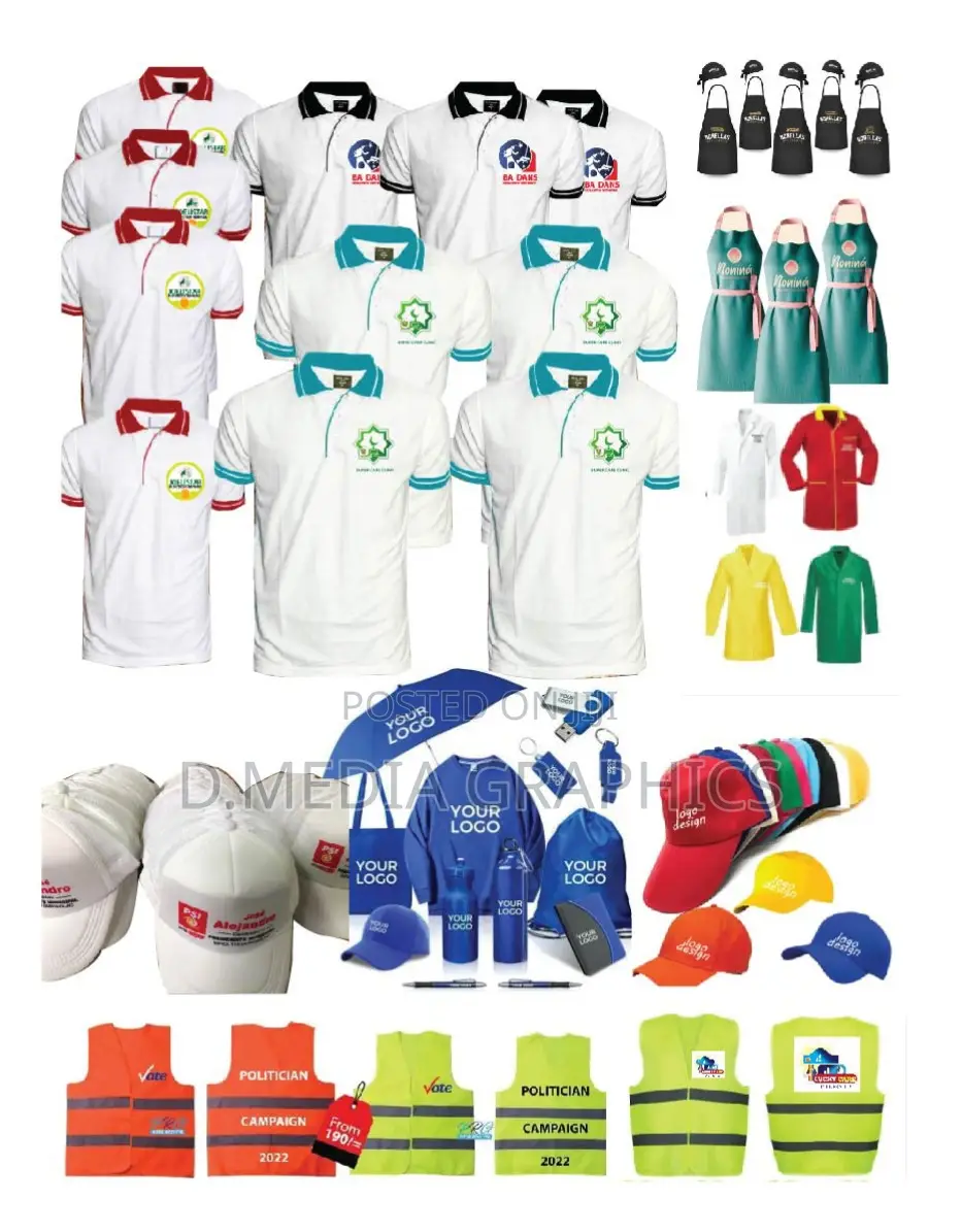 T Shirts Printing, Capes,Overolls Reflectors