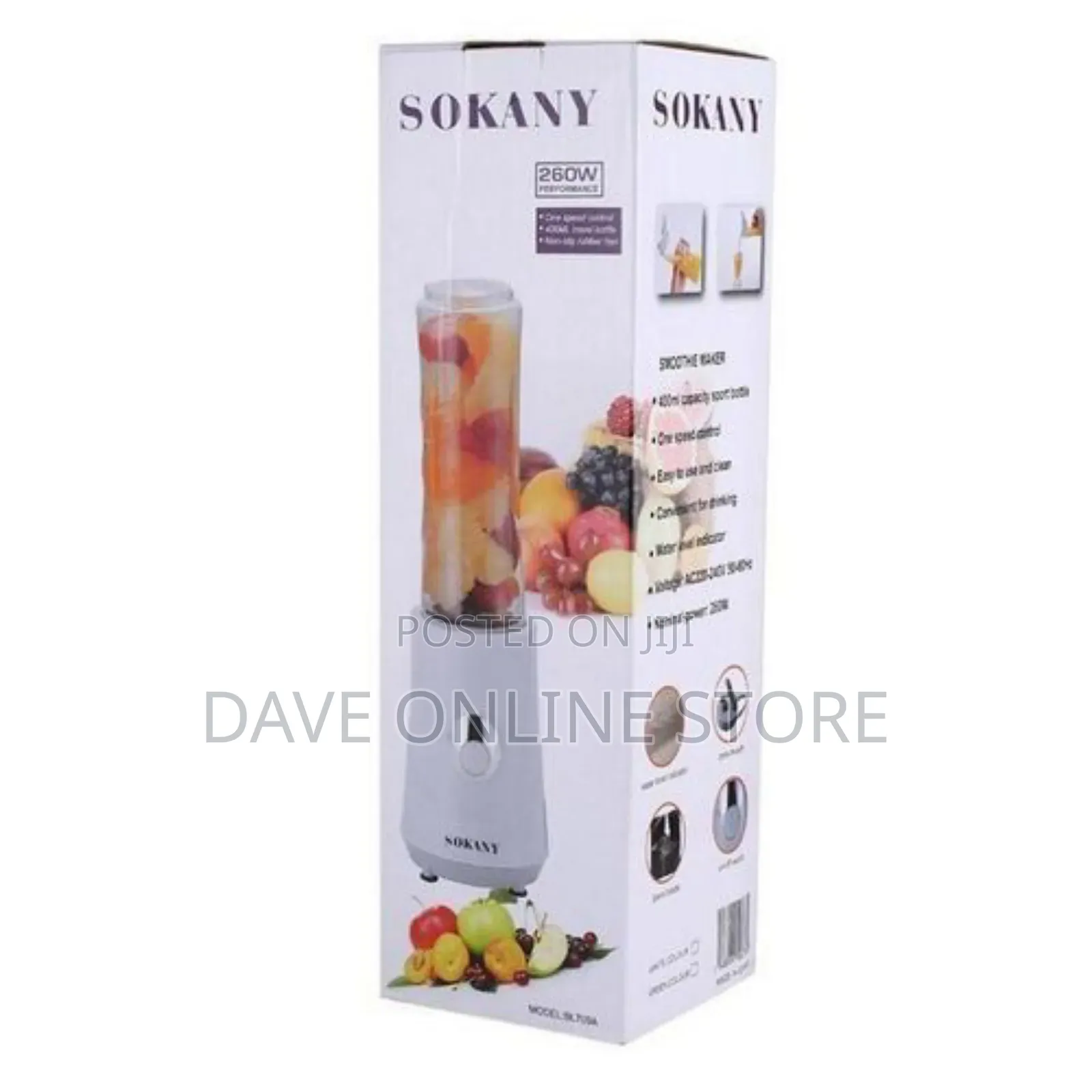 Sokany Portable Blender With Smoothie Maker - White