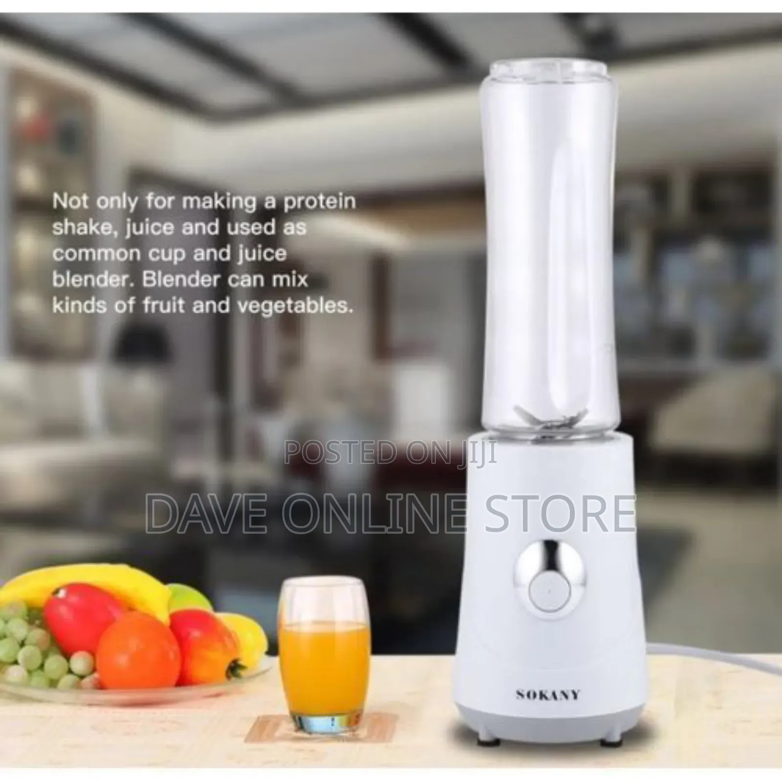 Sokany Portable Blender With Smoothie Maker - White