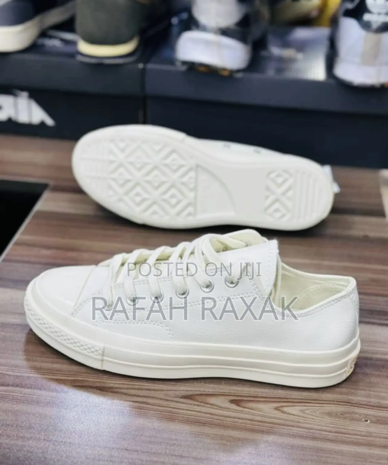 Original Off-White Leather Converse All Star Chunk Taylor