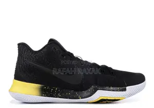 Original Nike Kyrie 3 Black/Yellow Basketball Sneakers