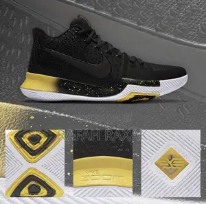 Original Nike Kyrie Irving 3 Black/Yellow Basketball Sneaker