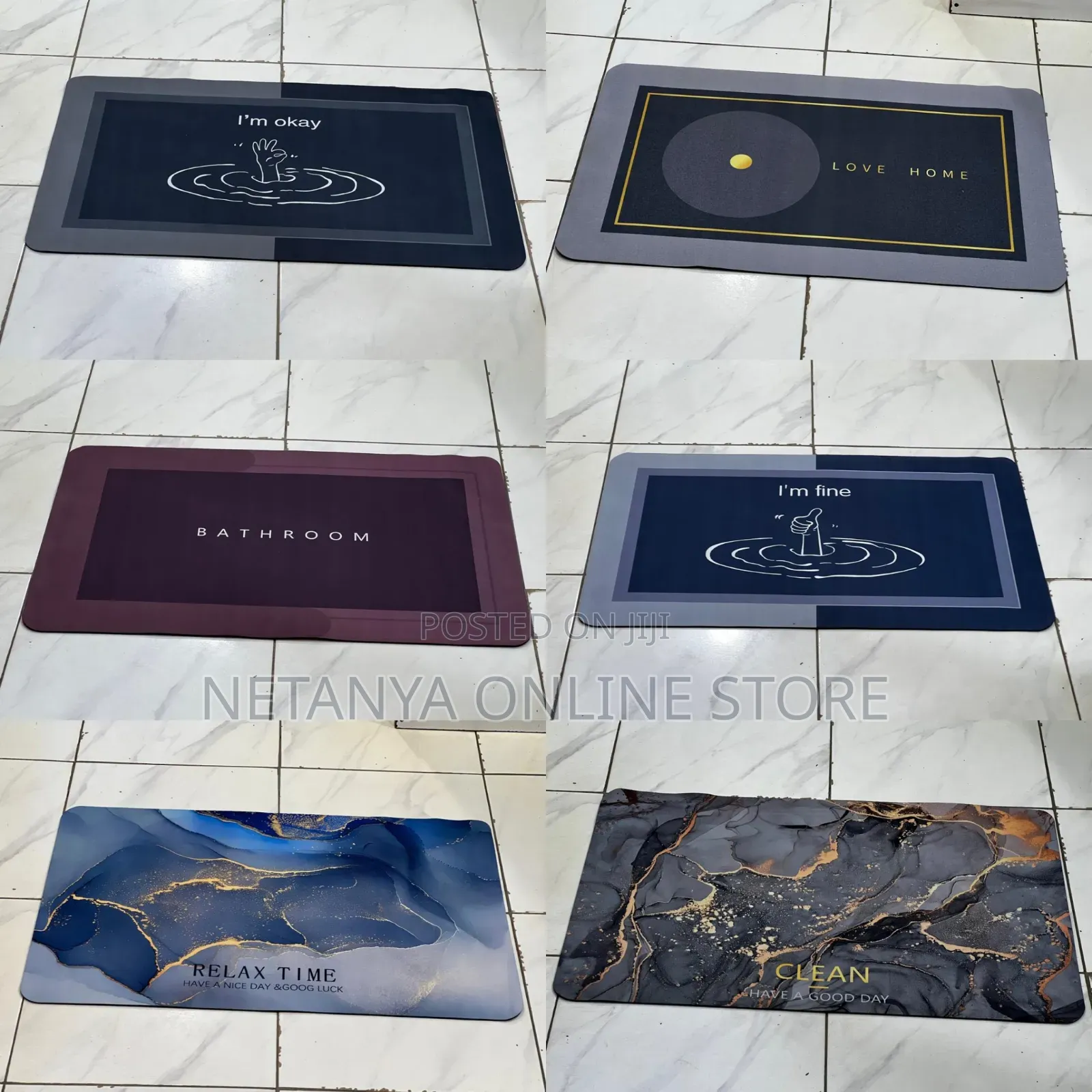 New Rubber Bathroom Mats (Anti Slip)