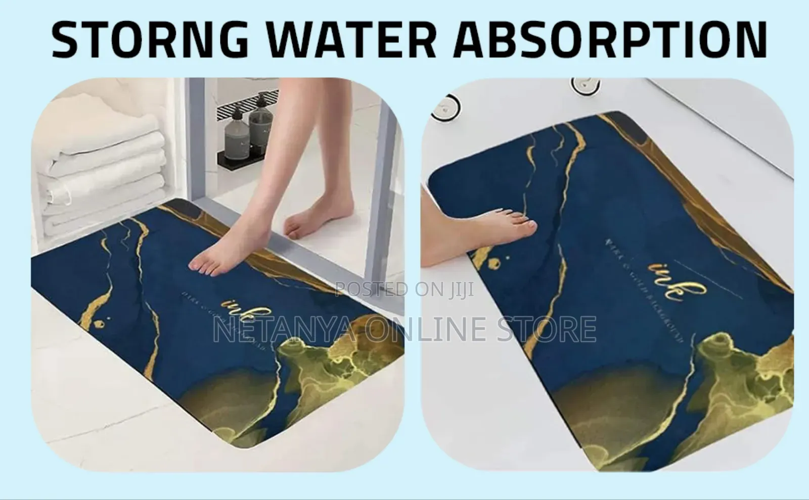 New Rubber Bathroom Mats (Anti Slip)