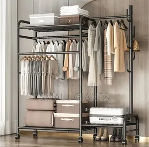 Heavyduty Sturdy Metal Freestanding Garment Rack With Wheels
