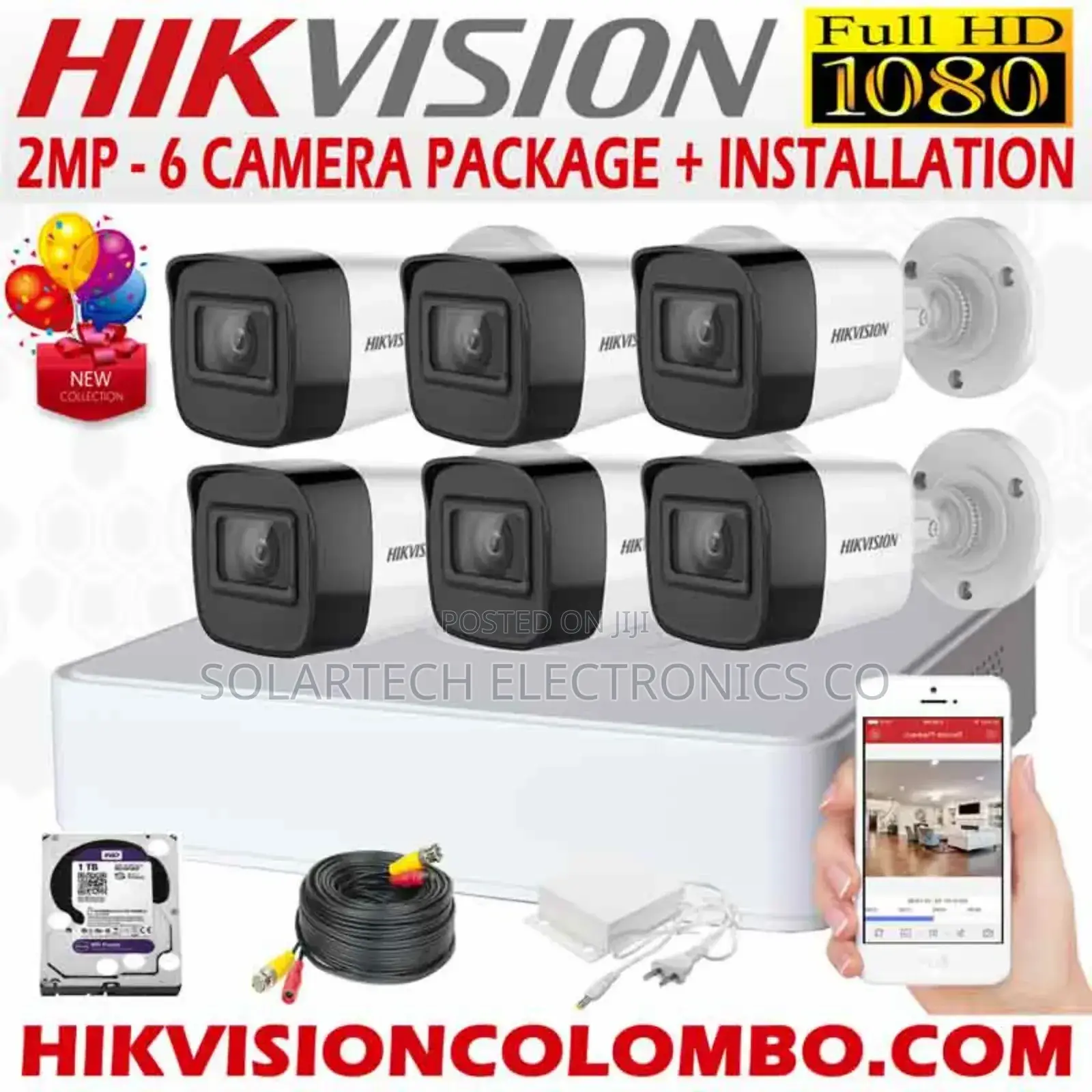 6 Channel CCTV Camera Kit