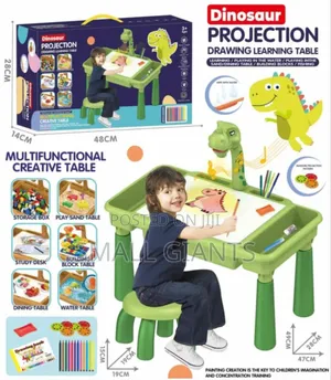 Dinosaur Projection Drawing Learning Table With Kids Chair