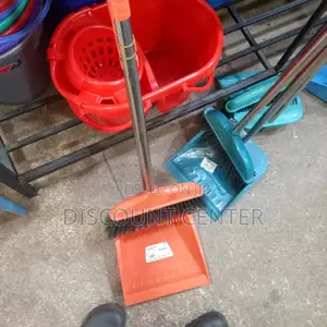 Plastic Broom and Dust Pan