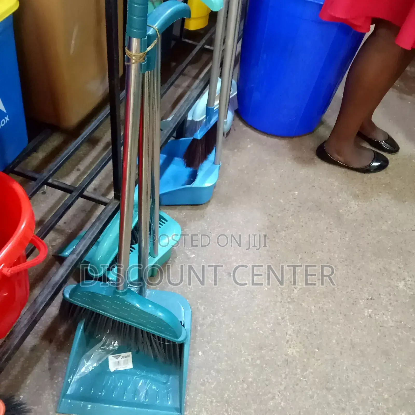 Plastic Broom and Dust Pan