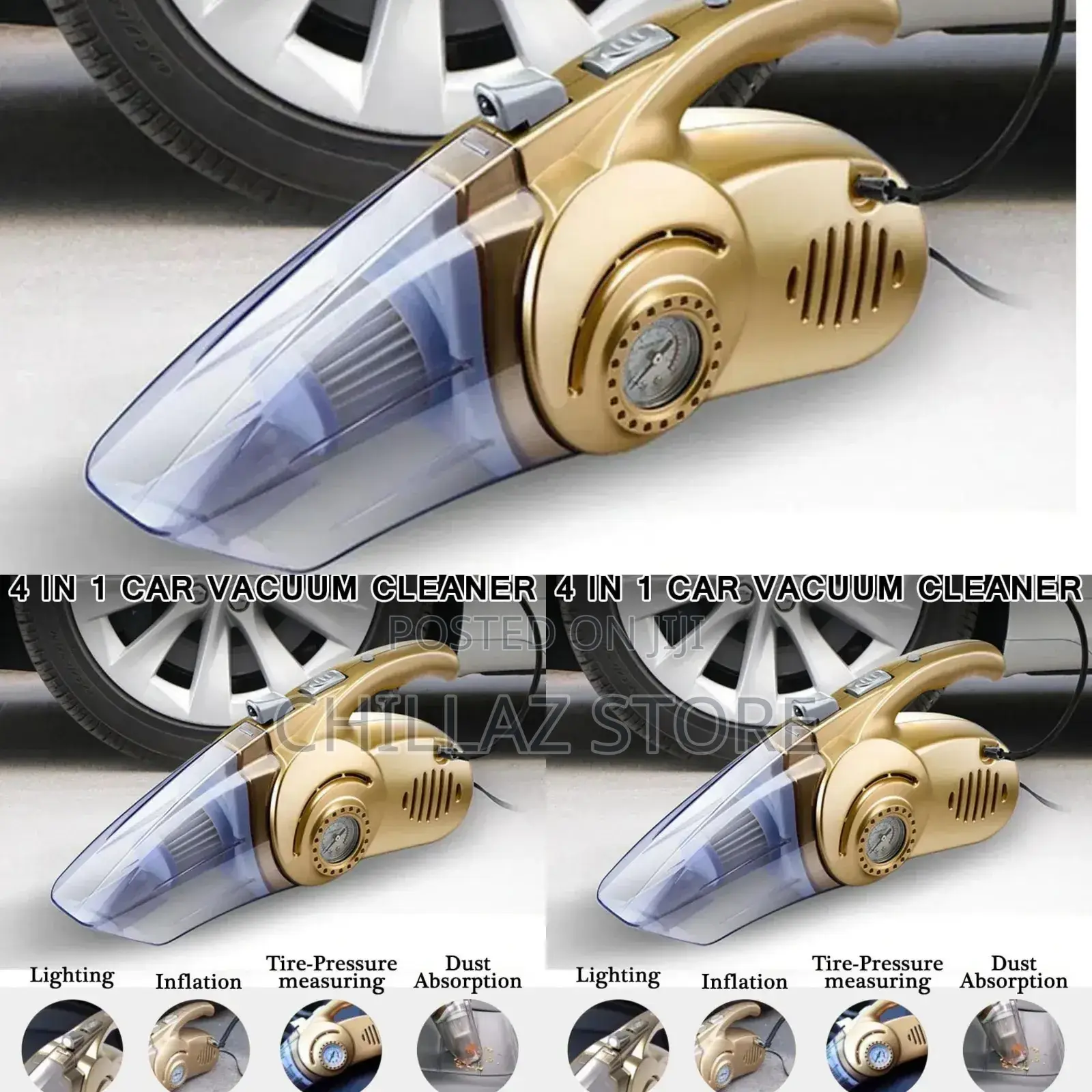 Rechargeable 4 in 1 Car Vacuum Cleaner