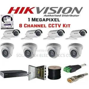 8 Channel CCTV Camera Kit Hik Vision Aug.