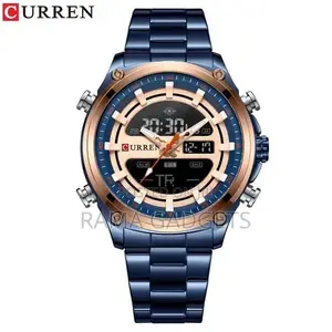 CURREN Men Digital Watch Big Case Chronograph Watch LED