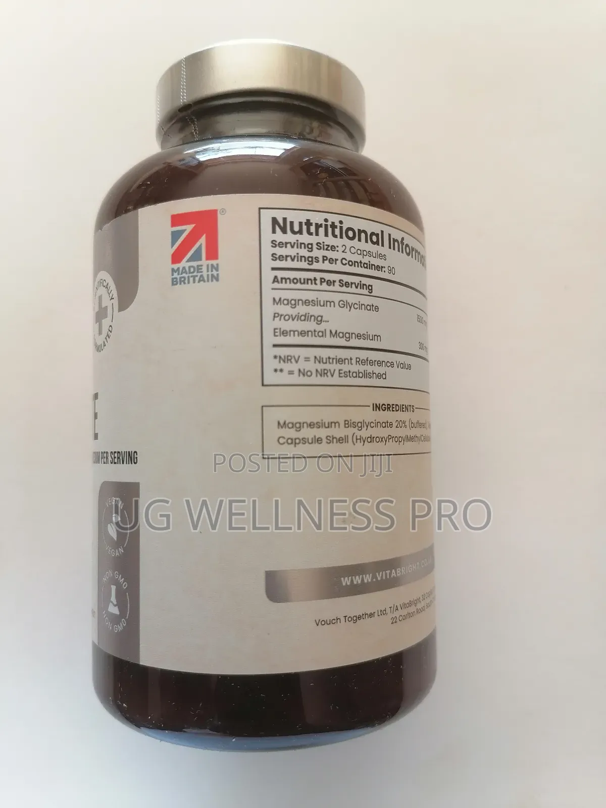 Vitabright Magnesium Glycinate - 1500mg High Strength
