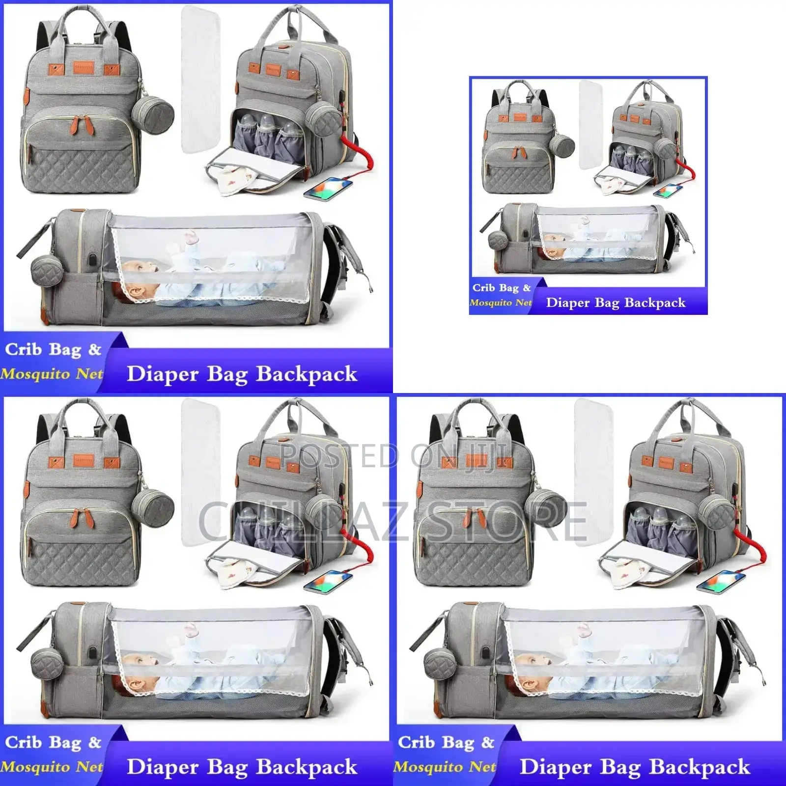 Baby Diaper Bag Backpack Crib