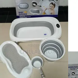 Baby Foldable Bath Tub Set